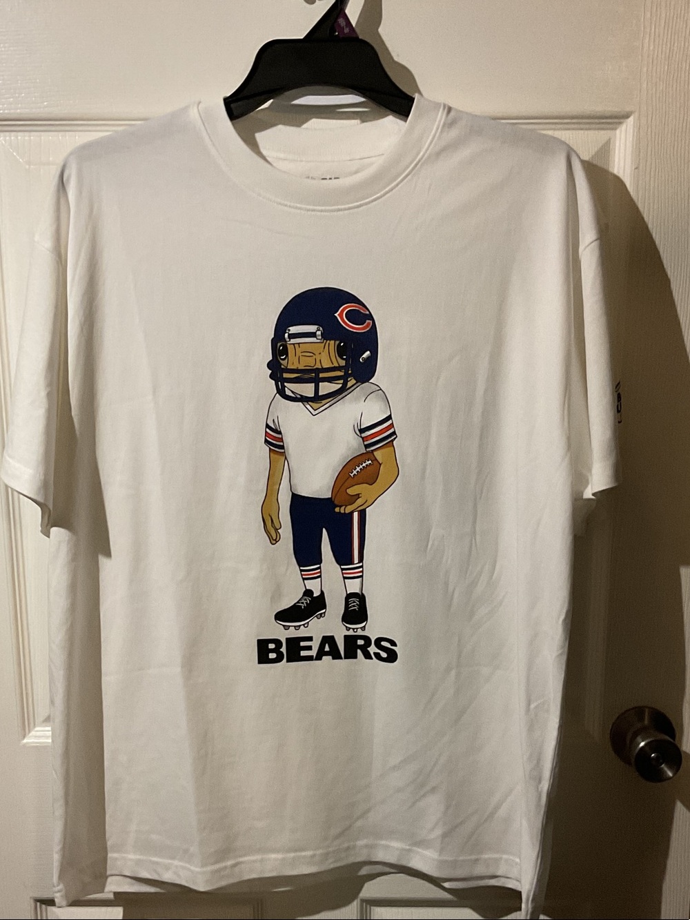 NFL/Bad Bunny Collaboration Bears Short Sleeve Tee with Backhit and Arm Hit